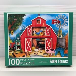 Farm Friends 100-Piece Jigsaw Puzzle by Page Publications 2021-Complete